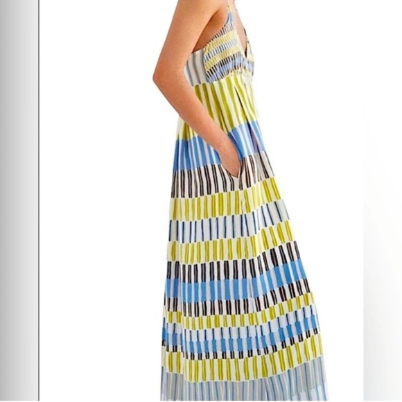 Massimo Dutti Silk Flowy Maxi Dress Size 6 - Picture 4 of 10